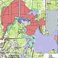 1996 Caddo Lake Ramsar Site Map